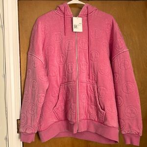 Forever 21 smiley zip up